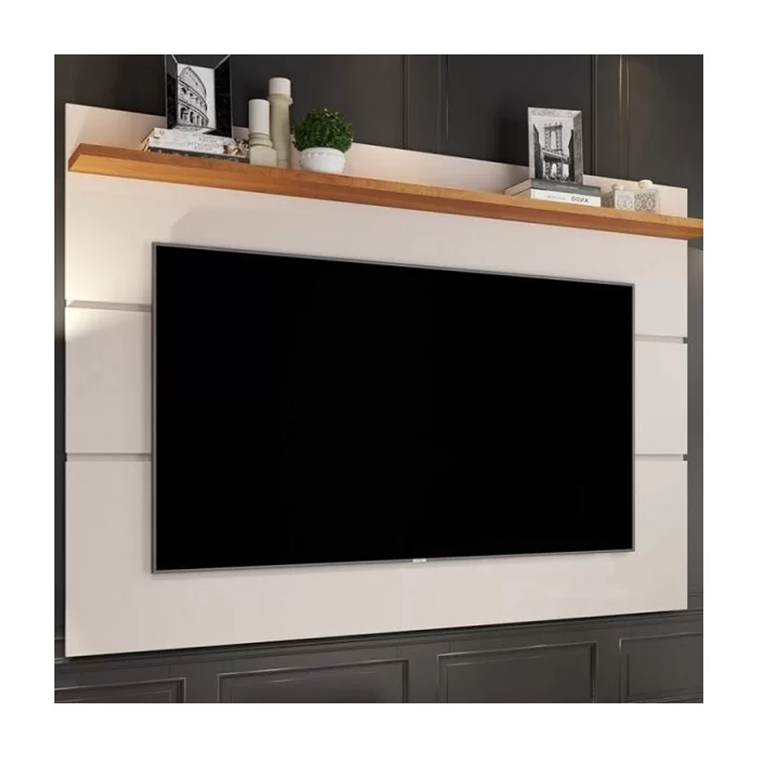 Conjunto Rack Vivare Wood e Painel para TV até 60 Polegadas Vivare Off White Nature - Off White Nature 7