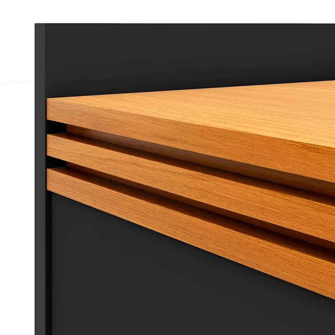 Rack Ripado 2 Portas com Painel para Tv 50 Polegadas Astúrias 136cm Off White 7