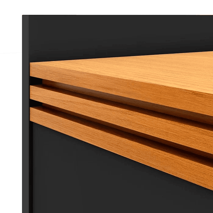 Rack Ripado 2 Portas com Painel para Tv 50 Polegadas Astúrias 136cm Off White 7