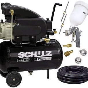 Compressor ar 8,5 pés plus csi 25l schulz + kit acessórios - CDS