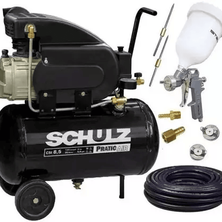 Compressor ar 8,5 pés plus csi 25l schulz + kit acessórios - CDS 1