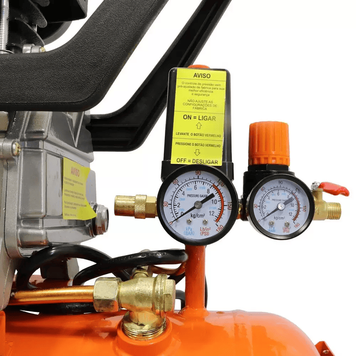 Compressor de Ar 24 Litros 2Hp 220v VC25-2 + Kit 6