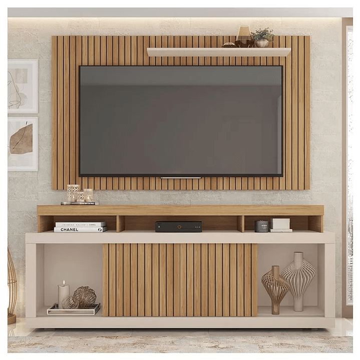 Rack Com Painel Para TV até 65 Polegadas Life Marrom Caemmun Marrom 3