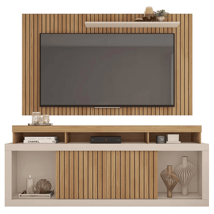 Rack Com Painel Para TV até 65 Polegadas Life Marrom Caemmun Marrom 4