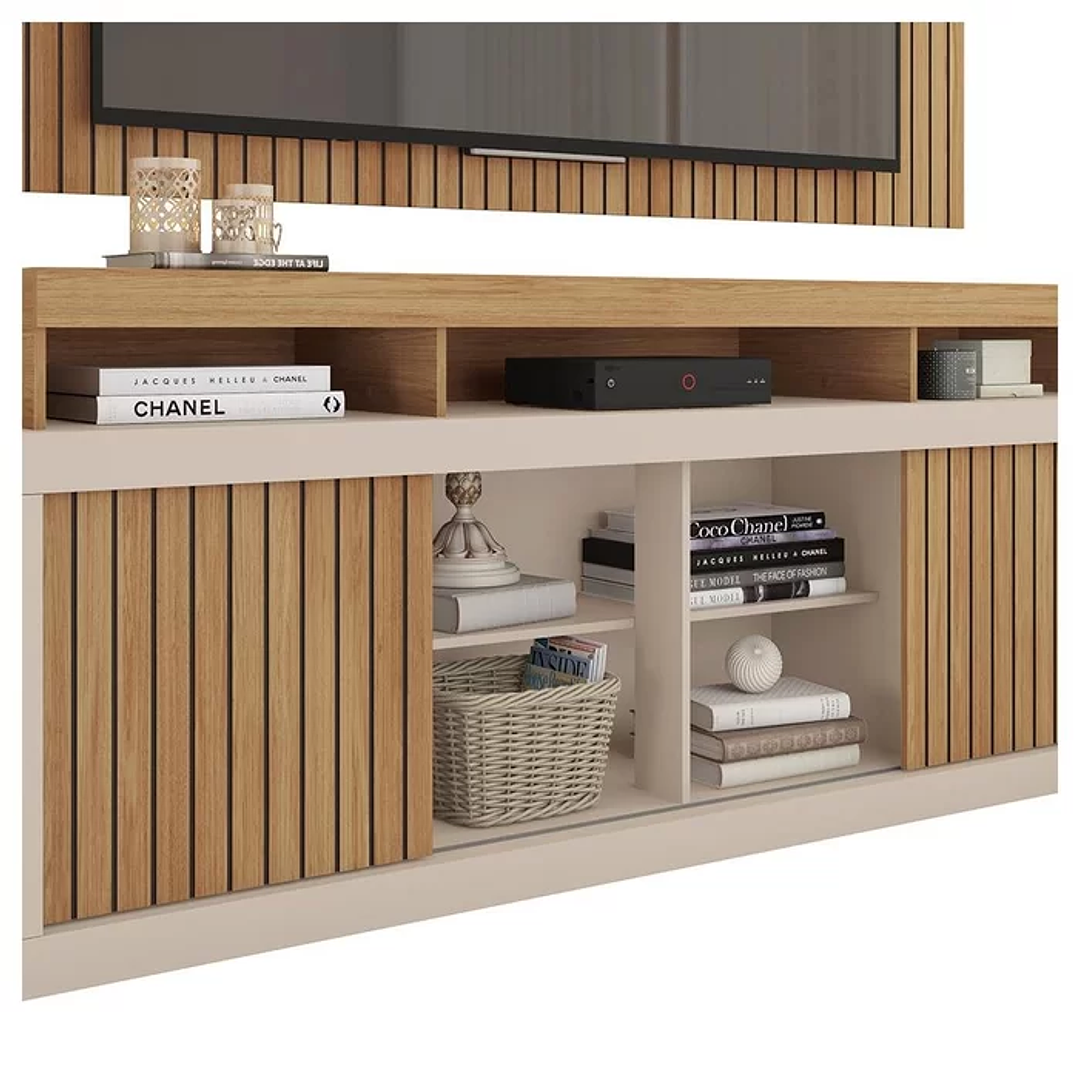 Rack Com Painel Para TV até 65 Polegadas Life Marrom Caemmun Marrom 5