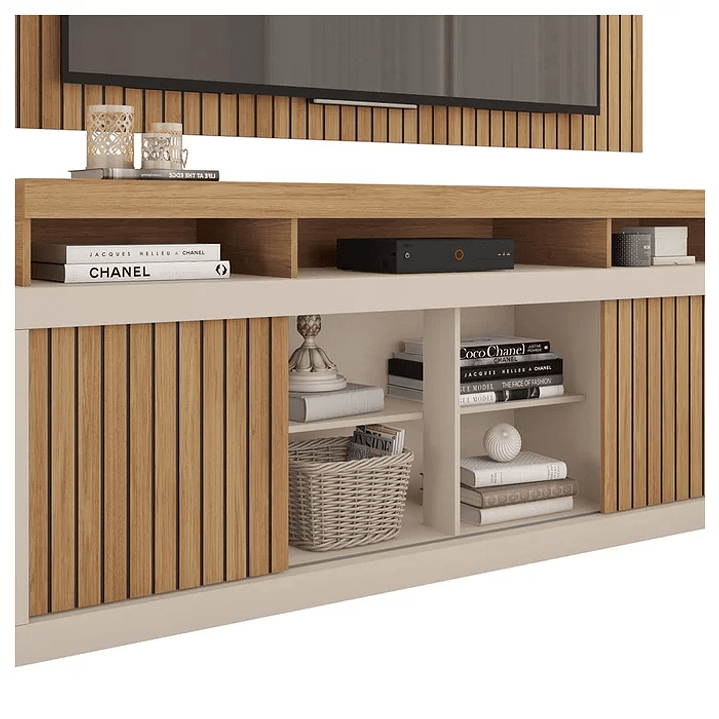 Rack Com Painel Para TV até 65 Polegadas Life Marrom Caemmun Marrom 5