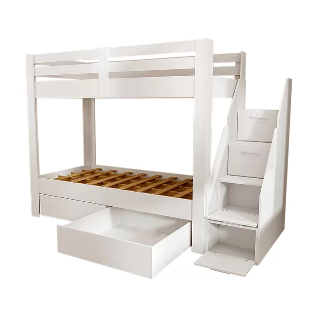 Beliche Solteiro Adulto com 2 Gavetões e 4 Nichos Star Plus Casatema Branco Perfect Wood 2