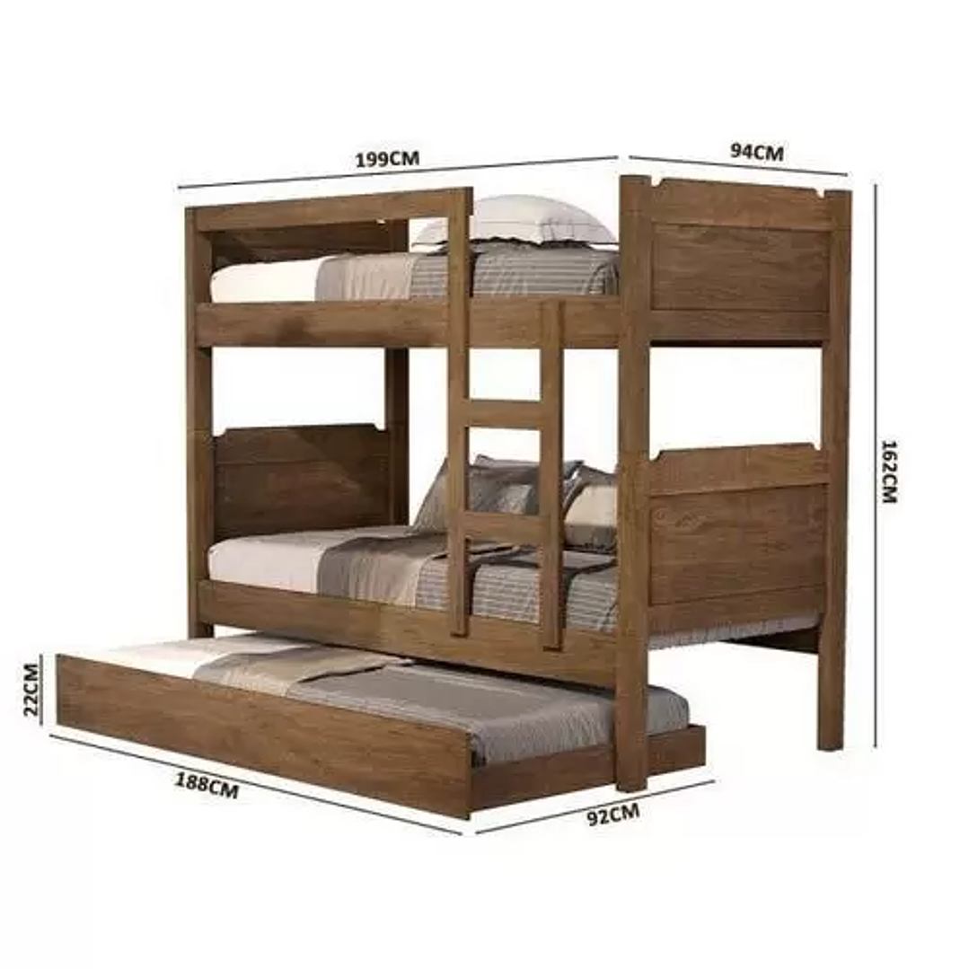 Beliche Star Solteiro Com Cama Auxiliar  3