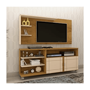 Rack com Painel para TV até 49 Polegadas Rio de Janeiro Marrom