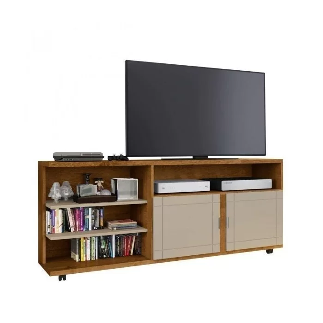 Rack com Painel para TV até 49 Polegadas Rio de Janeiro Marrom 2