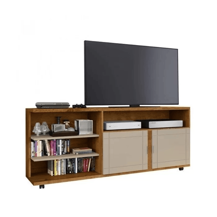 Rack com Painel para TV até 49 Polegadas Rio de Janeiro Marrom 2