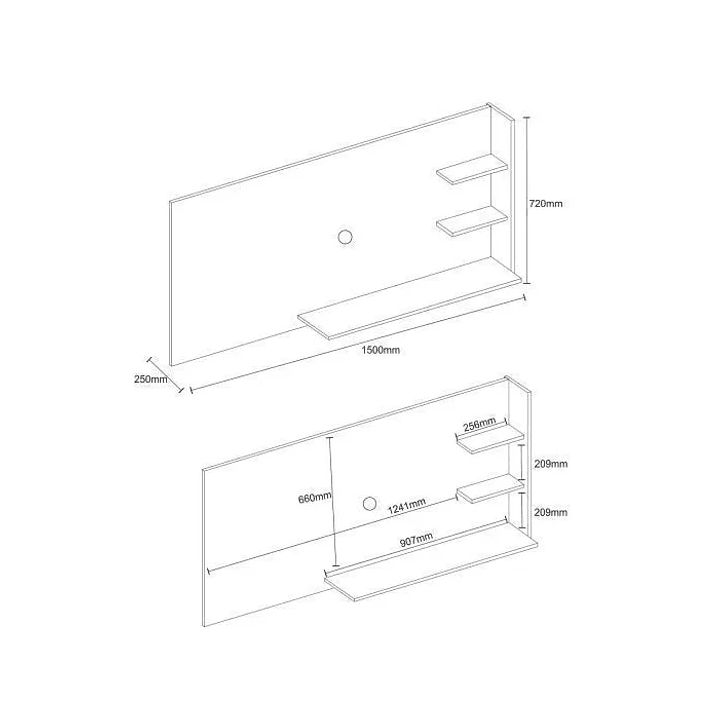 Rack com Painel para TV até 49 Polegadas Rio de Janeiro Marrom 6