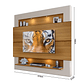 Rack com Painel Suspenso 75 Polegadas com LED Carvalho /Off White - Thumbnail 4