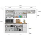 Cozinha Completa 4 Peças 10 Portas 2 Gavetas 1 Nicho para Forno Unna  - Thumbnail 4