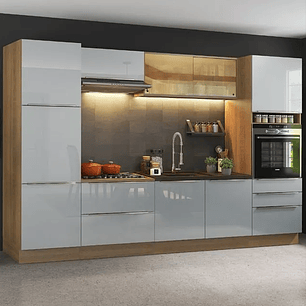Armário de Cozinha Completa 320cm Rustic