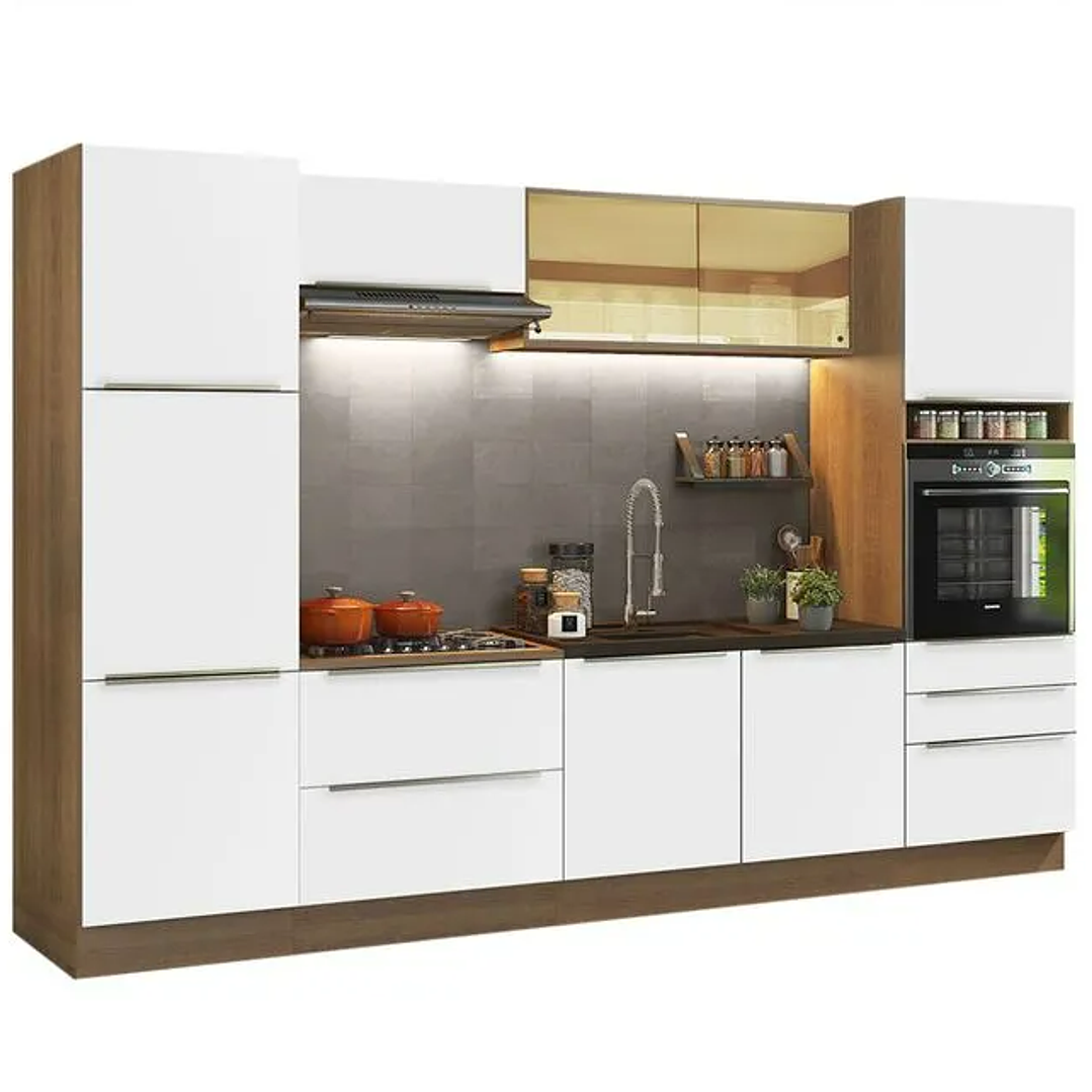 Armário de Cozinha Completa 320cm Rustic 2