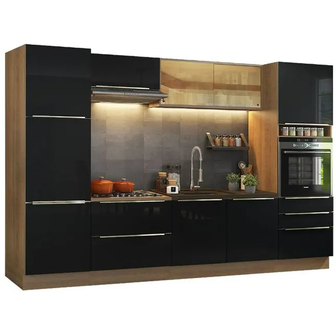 Armário de Cozinha Completa 320cm Rustic 3