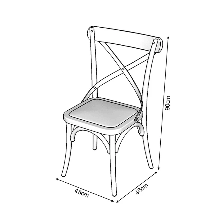 Mesa Jantar Redonda Branca Elen 110cm Hairpin com 4 Cadeiras Katrina Cobre Branco/Cobre 7