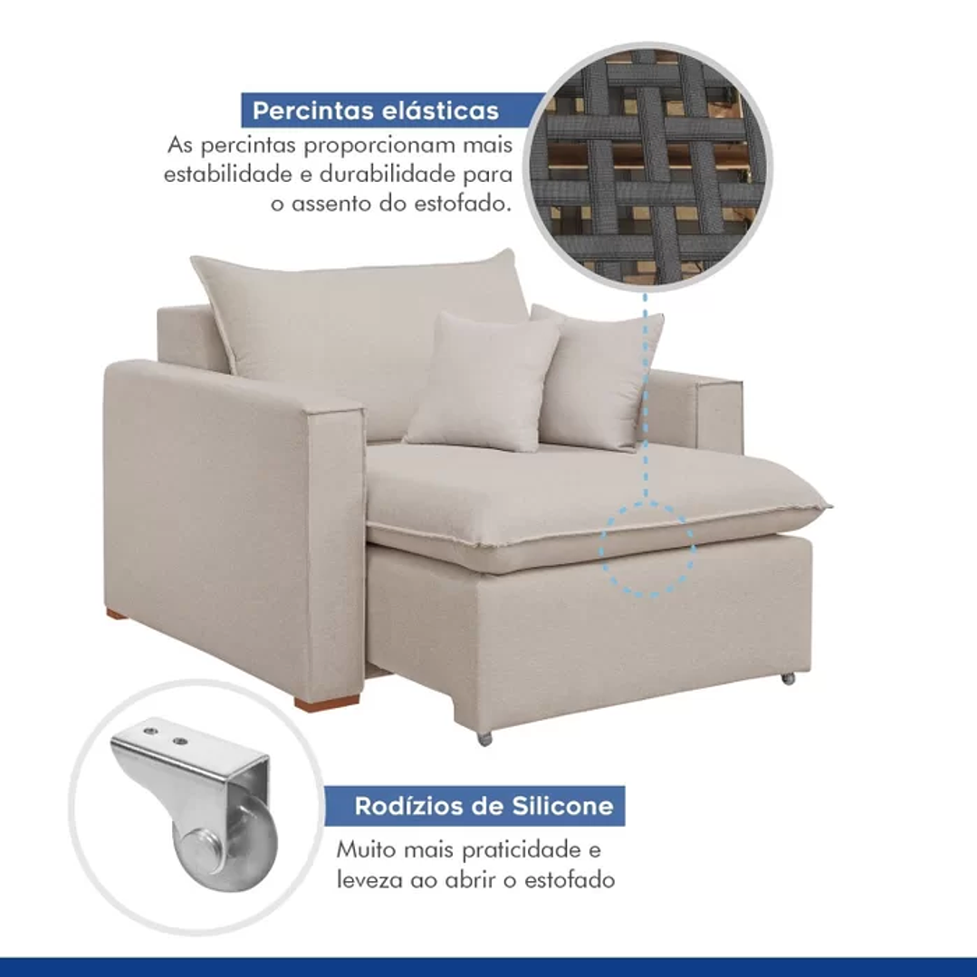 Poltrona Retrátil 100cm Barcelona  7