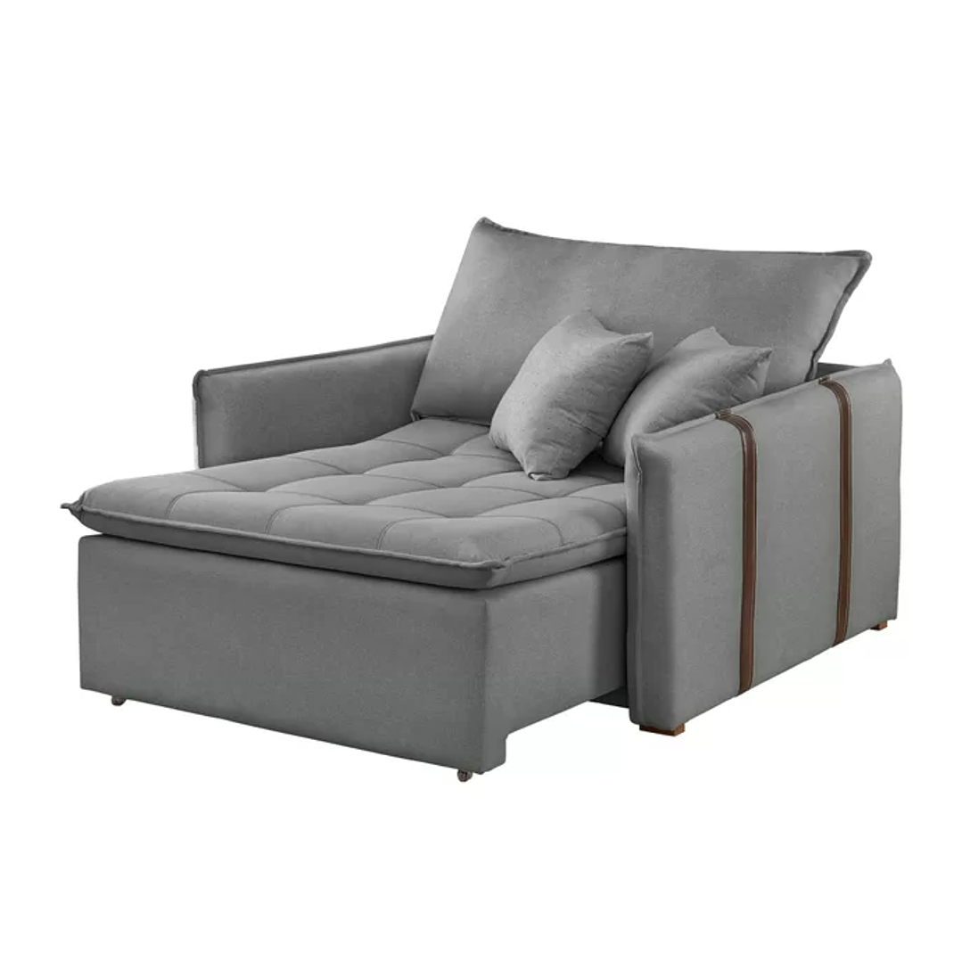 Poltrona Cama 110cm Detroid Yescasa Cinza/Escuro 4
