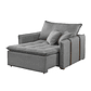 Poltrona Cama 110cm Detroid Yescasa Cinza/Escuro - Thumbnail 4