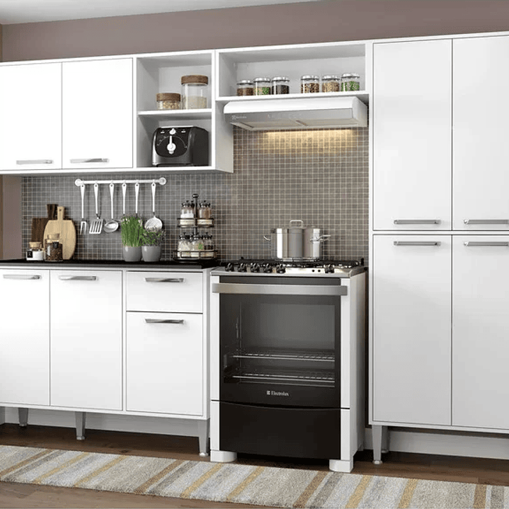 Cozinha Compacta com Armário e Balcão Xangai VM2840 1