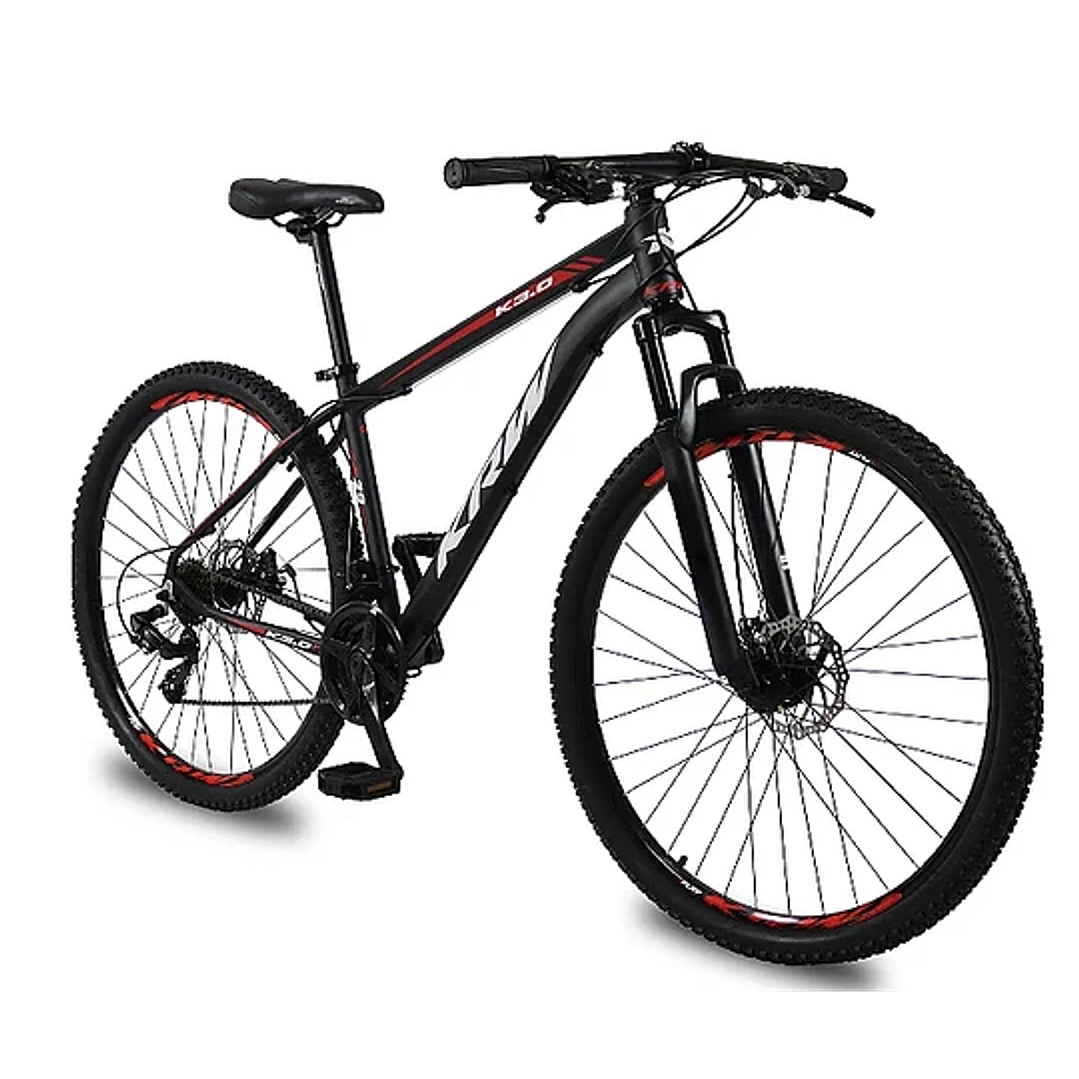 Bicicleta Aro 29 KRW Traction Alumínio Shimano TZ 24 Vel Freio a Disco SX3 9
