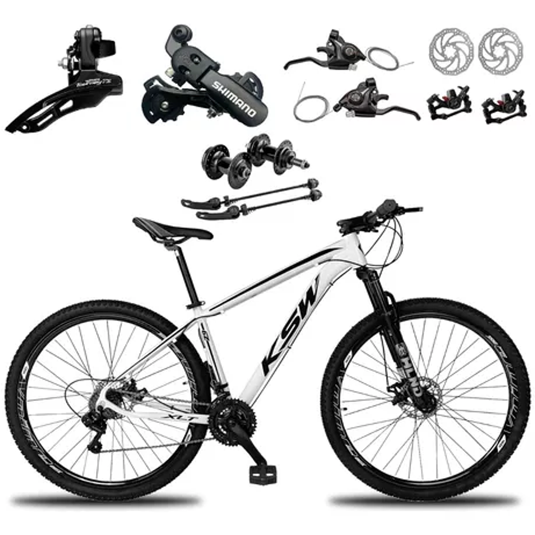 Bicicleta Aro 29 KRW Traction Alumínio Shimano TZ 24 Vel Freio a Disco SX3 10