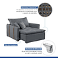 Poltrona Cama 110cm Detroid Yescasa Cinza/Escuro - Thumbnail 6