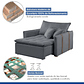 Poltrona Cama 110cm Detroid Yescasa Cinza/Escuro - Thumbnail 7