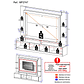 Estante Rack com Painel e Suporte TV 65 Polegadas Branco/Lacca Fume Branco/Lacca Fumê - Thumbnail 7