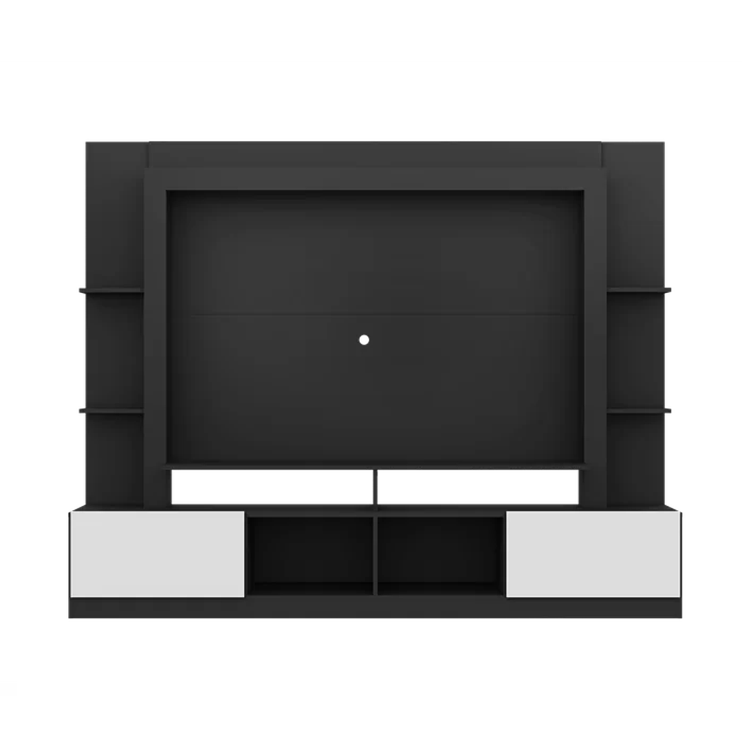 Estante Rack com Painel e Suporte TV 65 Polegadas Branco/Lacca Fume Branco/Lacca Fumê 9