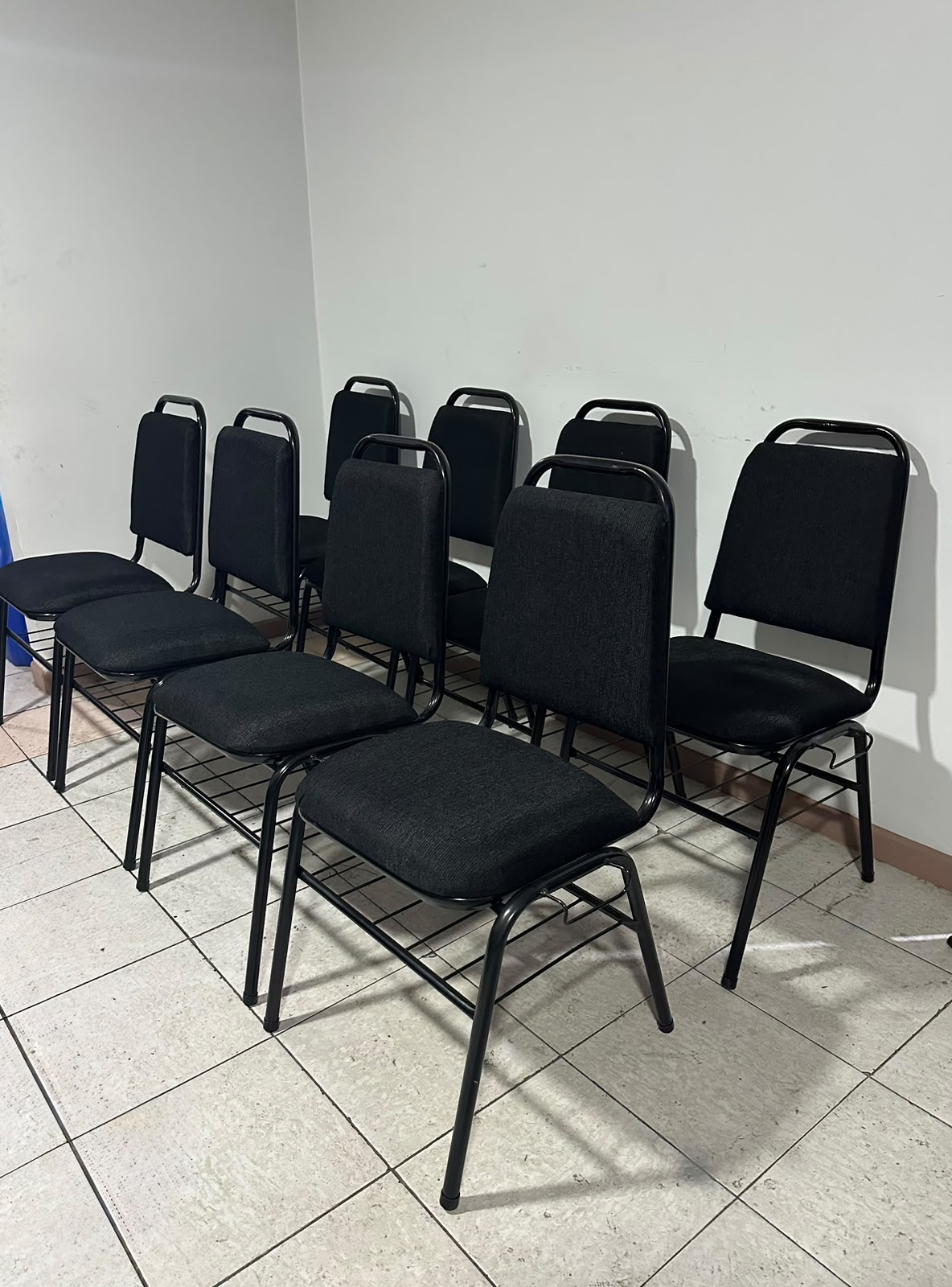 Silla Auditorio Tapizada Azul 84x49x47 cm