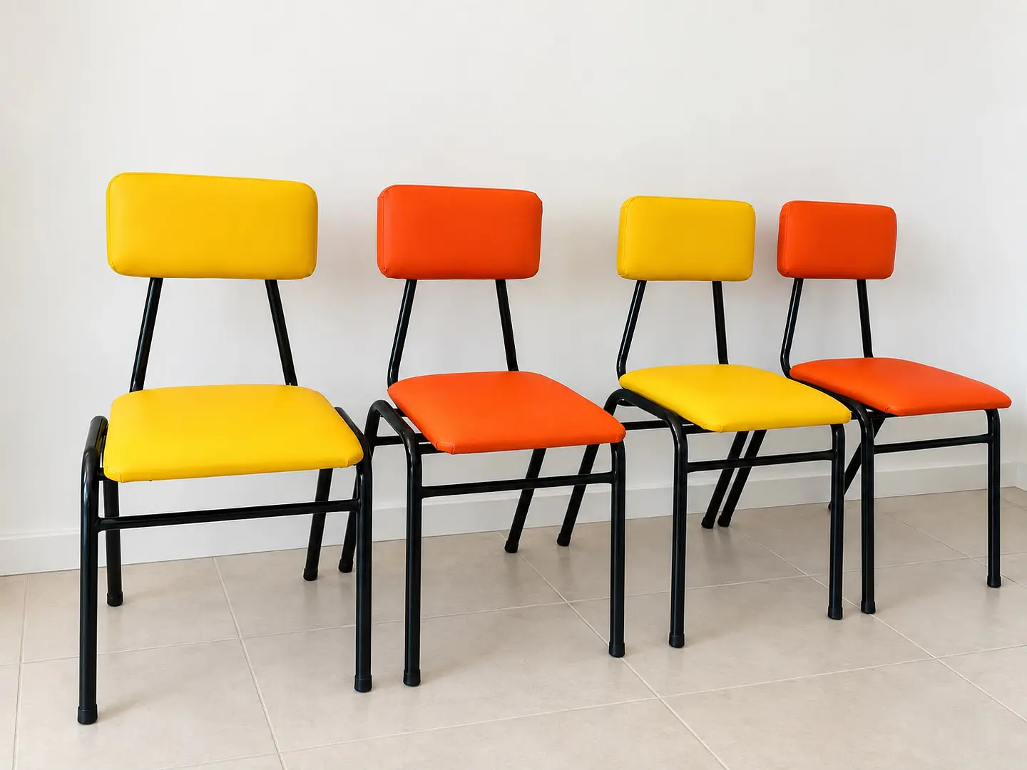 Silla apilable tapizada 3
