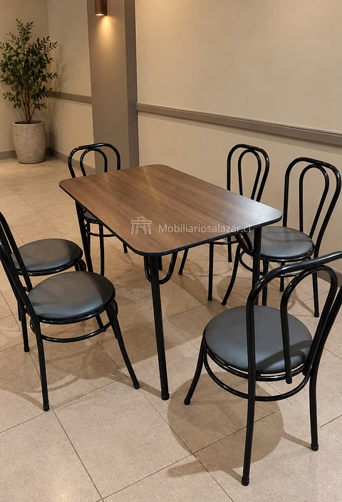 Juego de mesa 120 x 70 cm. + 6 sillas