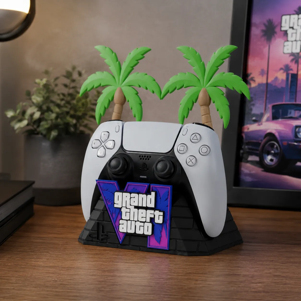 Soporte Gamer para Mando – Estilo GTA VI Palm Edition 1