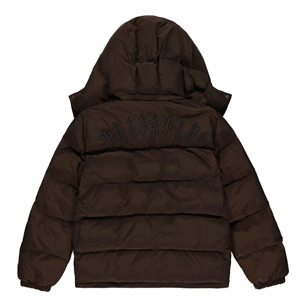 Trapstar Irongate Detachable Hooded Puffer Jacket Brown