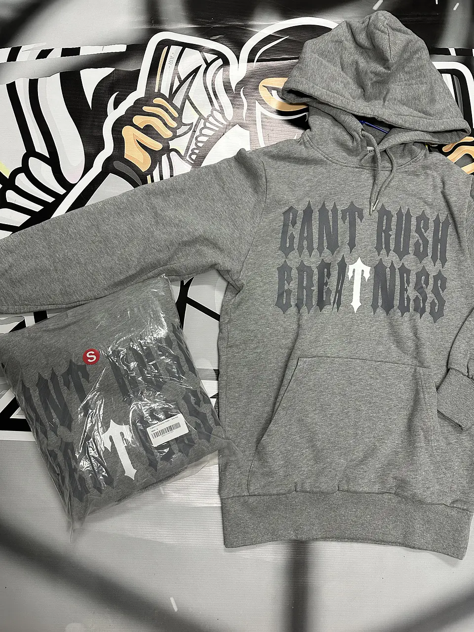 Hoodie trapstar x centralcee Grey  4