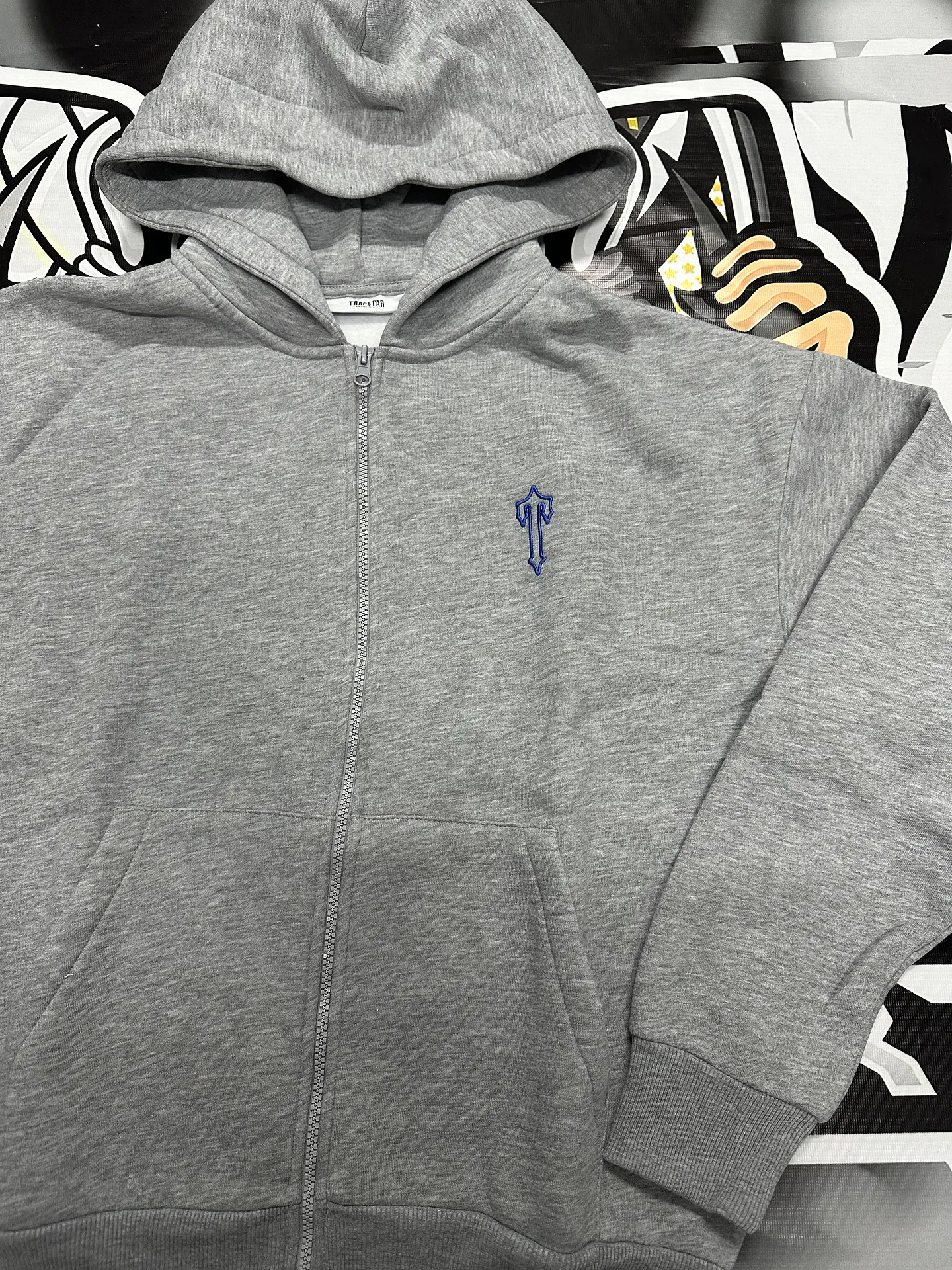 Hoodie trapstar Full Zip Grey  2