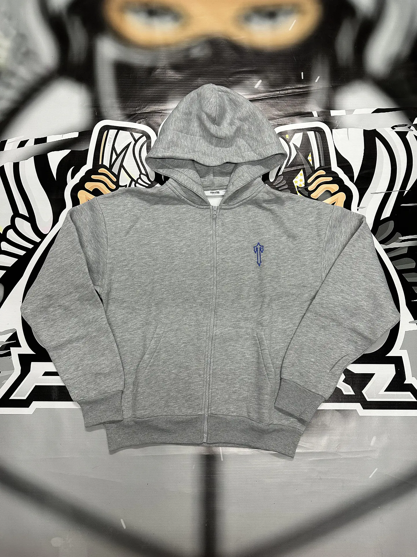 Hoodie trapstar Full Zip Grey  1