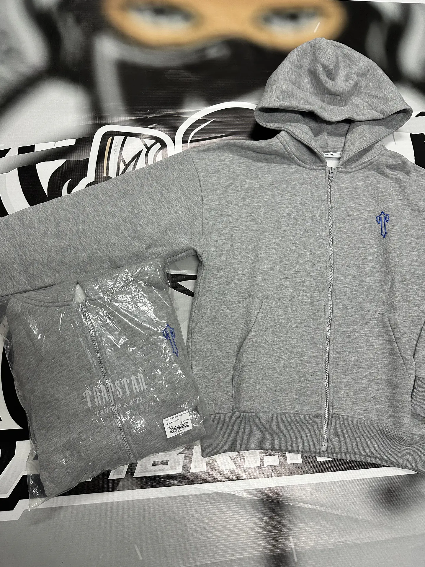 Hoodie trapstar Full Zip Grey  3