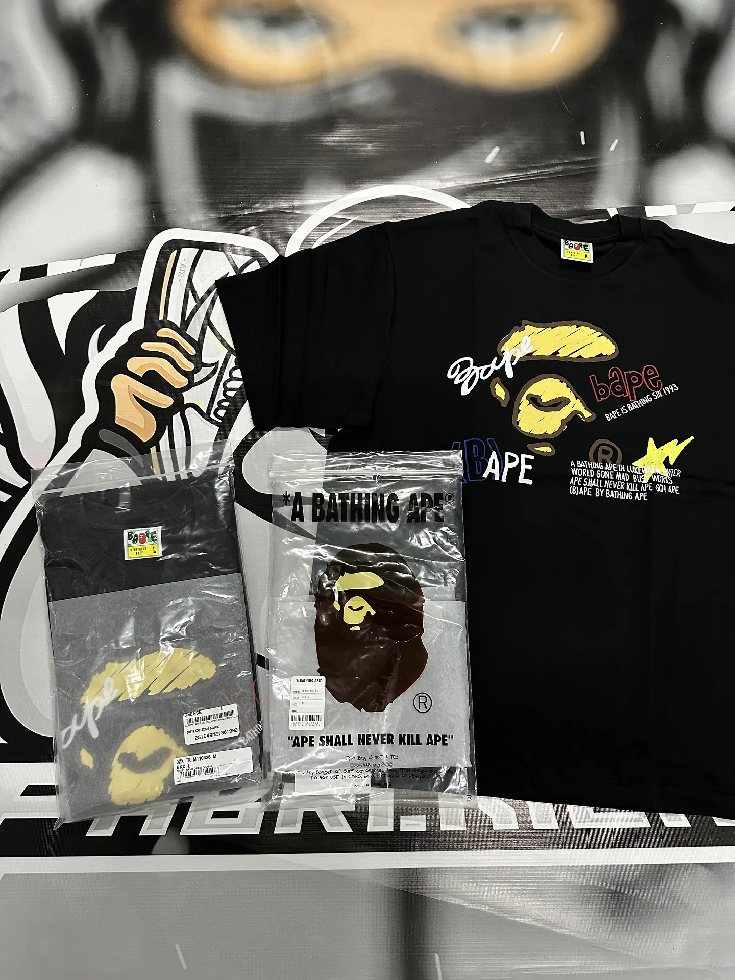 Camiseta Bape “APE SHALL NEVER KILL APE”  5