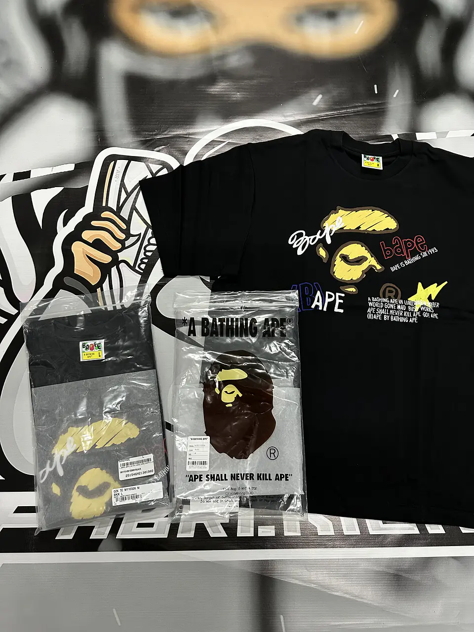Camiseta Bape “APE SHALL NEVER KILL APE”  5