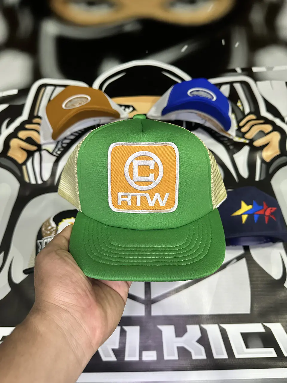 Truck Hat Corteiz Green logo 1