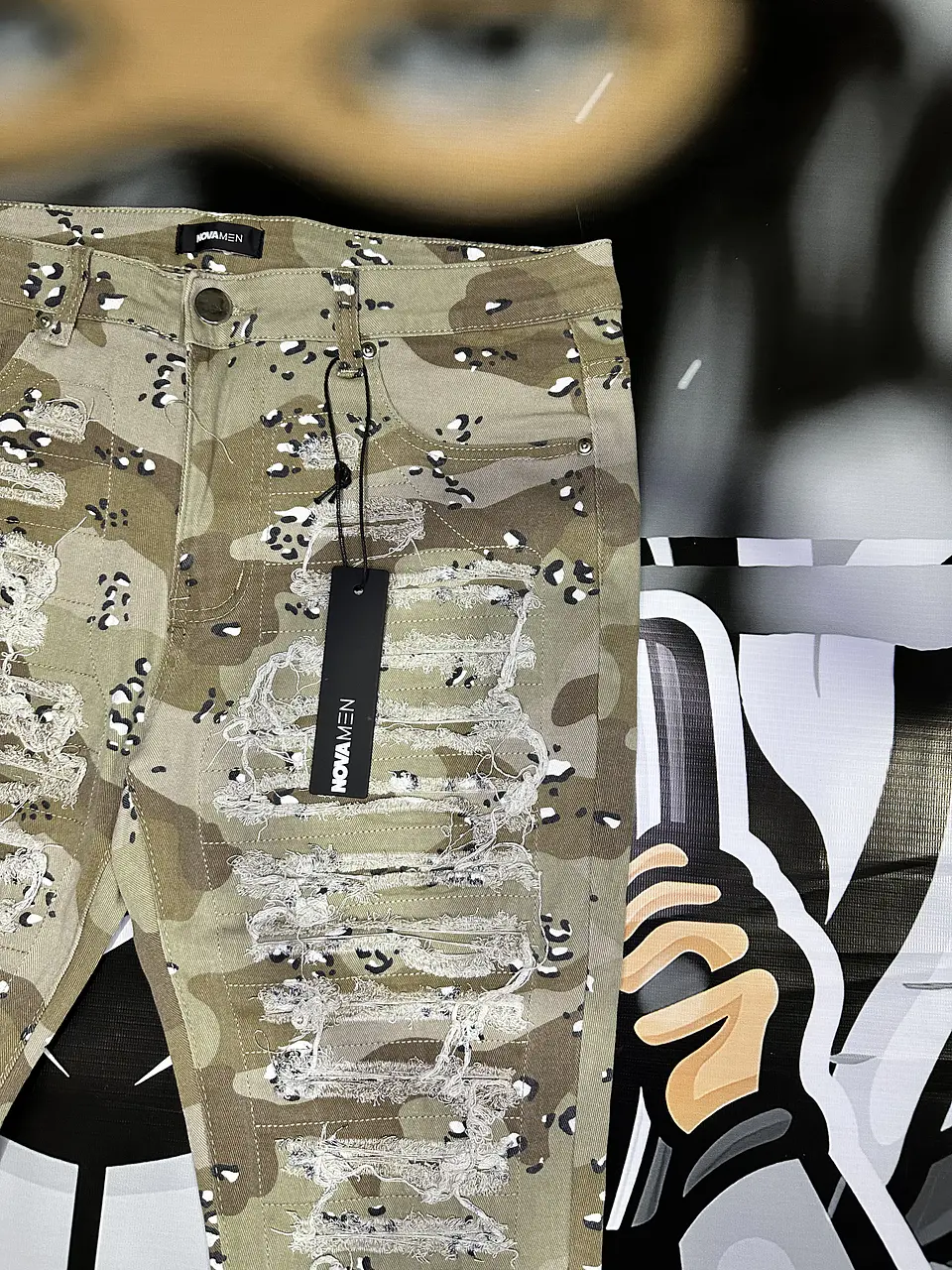 Jeans Fashion Nova Camo Flaree  2