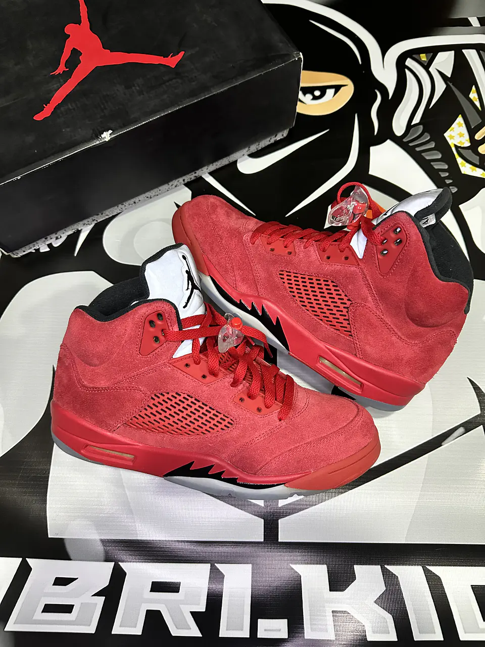 Air Jordan retro 5 Red Suede 2017 3