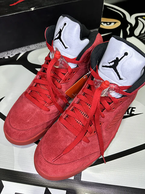 Air Jordan retro 5 Red Suede 2017