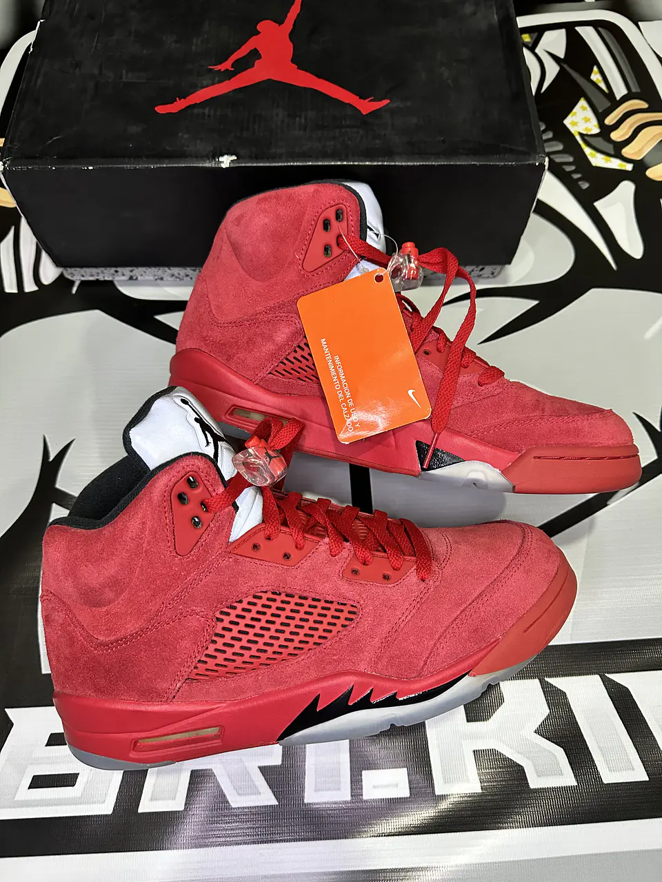 Air Jordan retro 5 Red Suede 2017 6