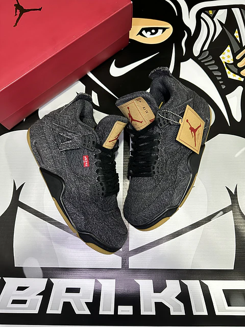 Air jordan retro 4 levis Black (Levis tag)