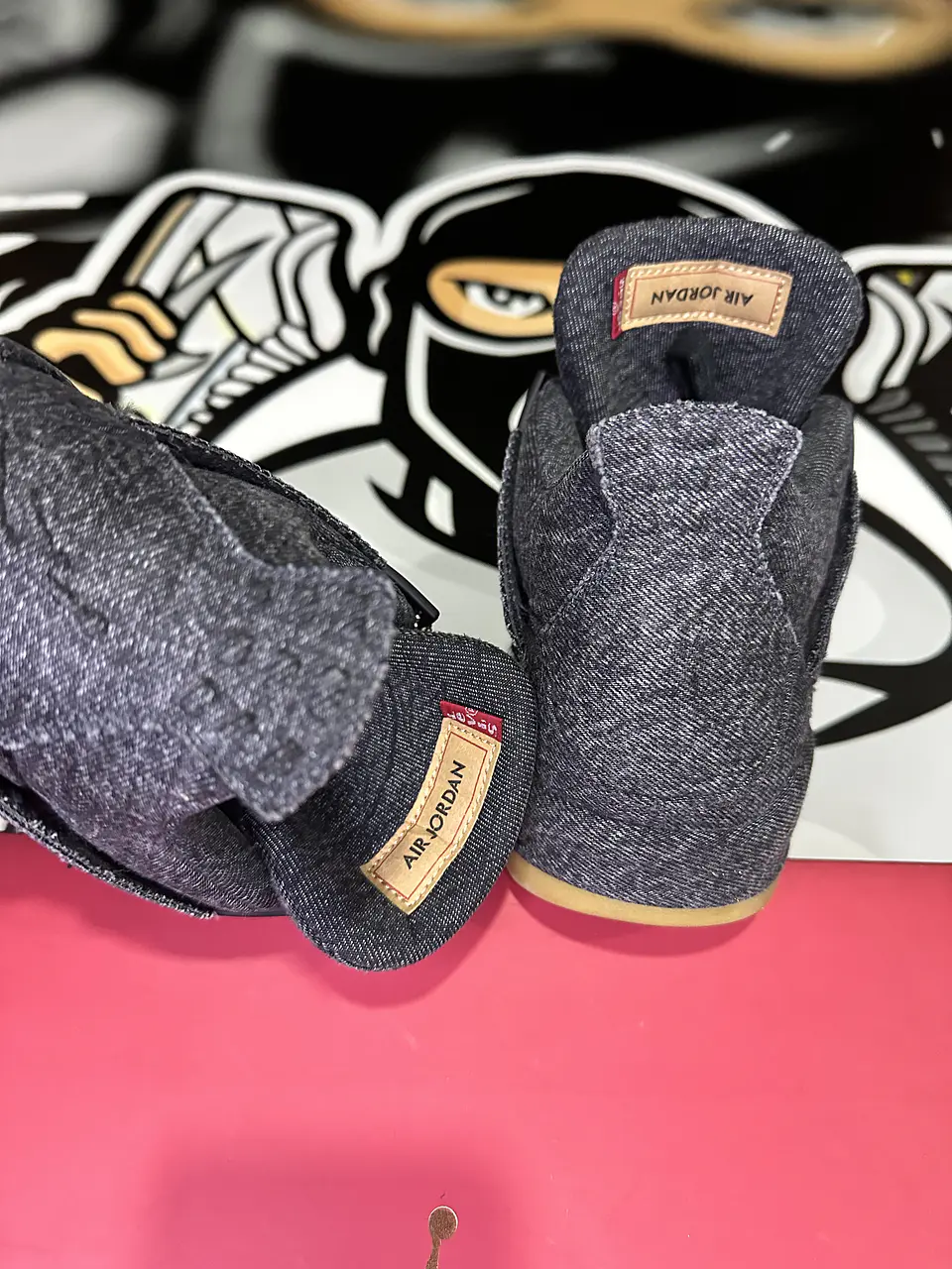 Air jordan retro 4 levis Black (Levis tag) 5